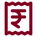 Receipt Indian Rupee icon