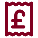Receipt Pound Sterling icon