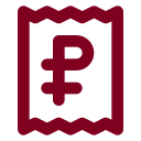 Receipt Russian Ruble icon