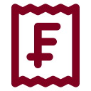 Receipt Swiss Franc icon