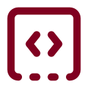 Square Dashed Bottom Code icon