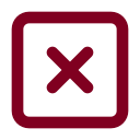 Square X icon