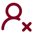 User Round X icon