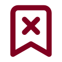 Bookmark X icon