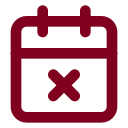 Calendar X icon