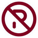 Circle Parking Off icon