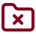 Folder X icon