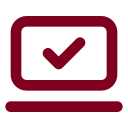Laptop Minimal Check icon