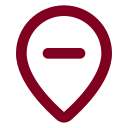 Map Pin Minus Inside icon
