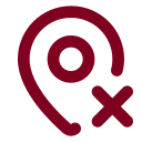 Map Pin X icon