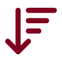 Arrow Down Wide Narrow icon