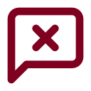 Message Square X icon