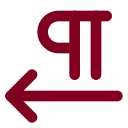Pilcrow Left icon
